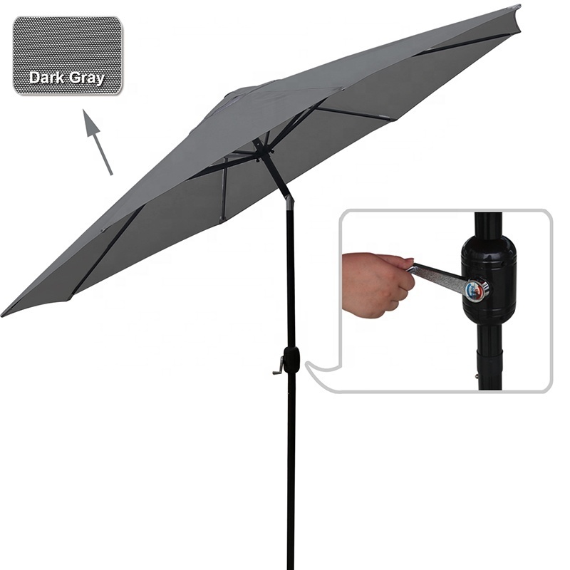 9ft Polyester beach umbrella used patio umbrellas Outdoor Umbrella Garden with Hand Crank