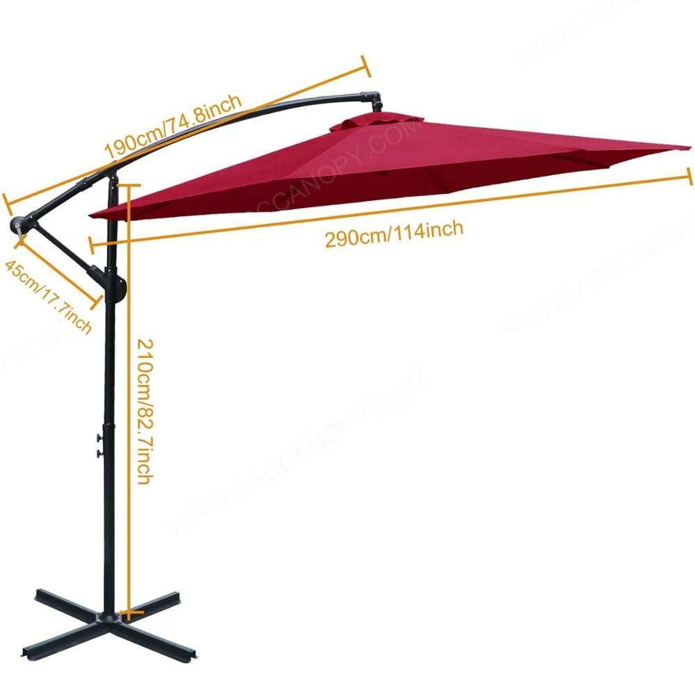 ABCCANOPY 10ft hanging umbrella outdoor garden furniture parasols umbrellas