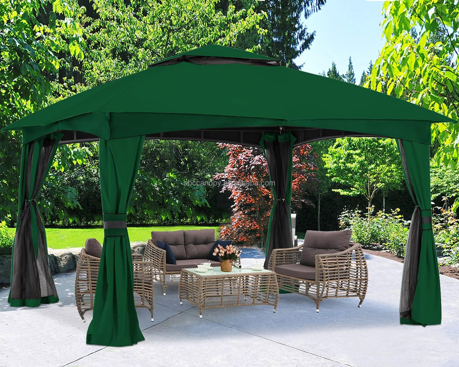 ABCCANOPY Rip-Lock Soft Top Outdoor Gazebo Waterproof Paviljonki Metal Pergola Gazebo Garden Pergola Curtains Gartenpavillon