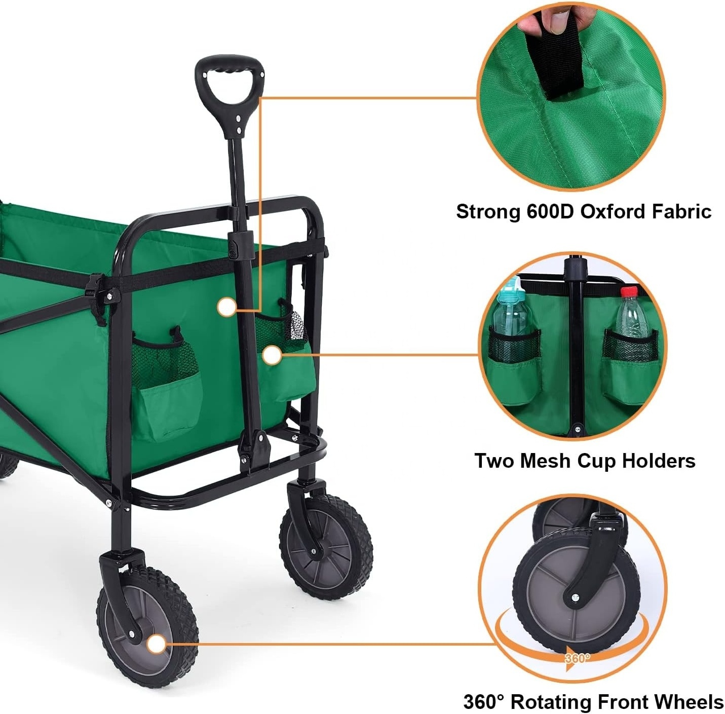 Wholesale Camping Outdoor Garden Beach Foldable Wagon Collapsible Trolley Cart Utility Wagon