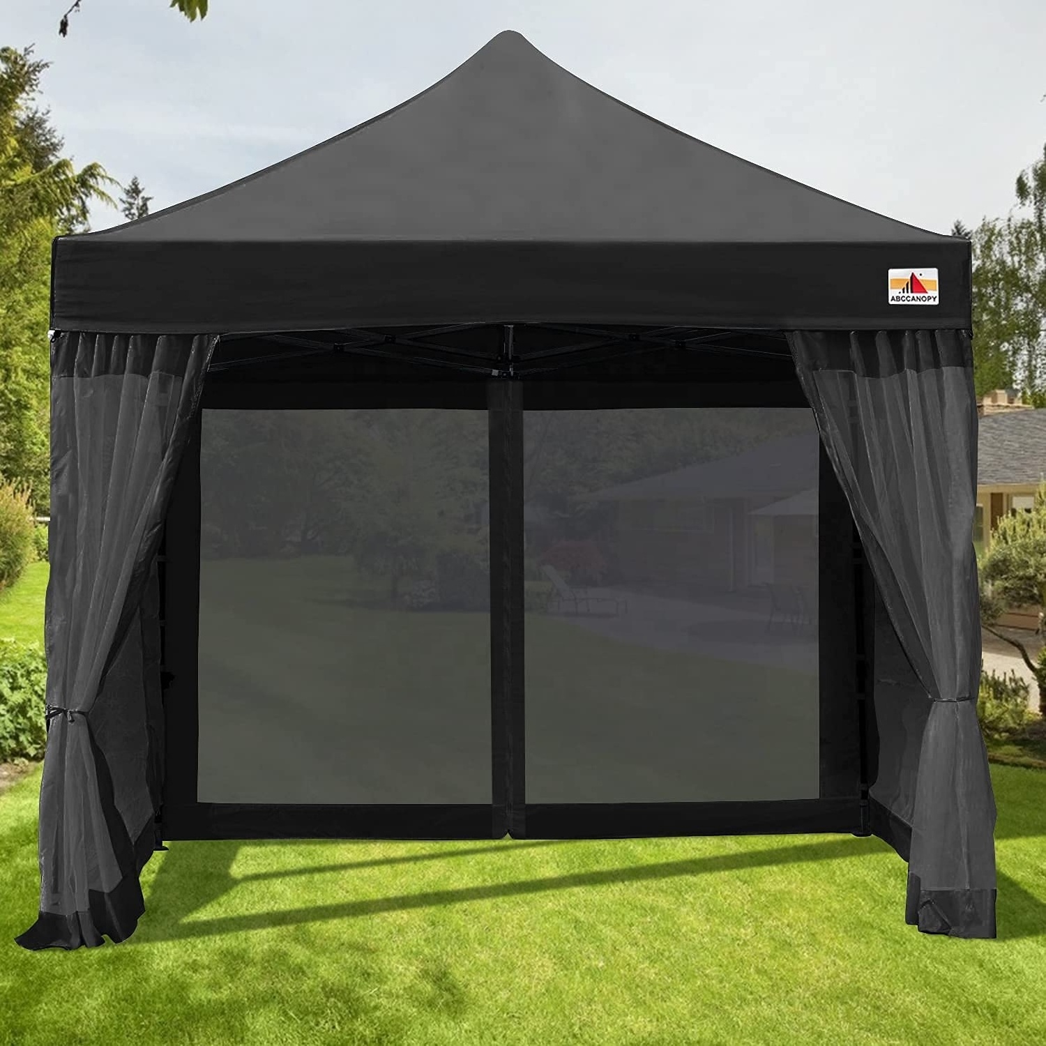 ABCCANOPY Mesh Sidewalls Mosquito Netting for 10' x 10' Pop-Up Tent Canopy Black