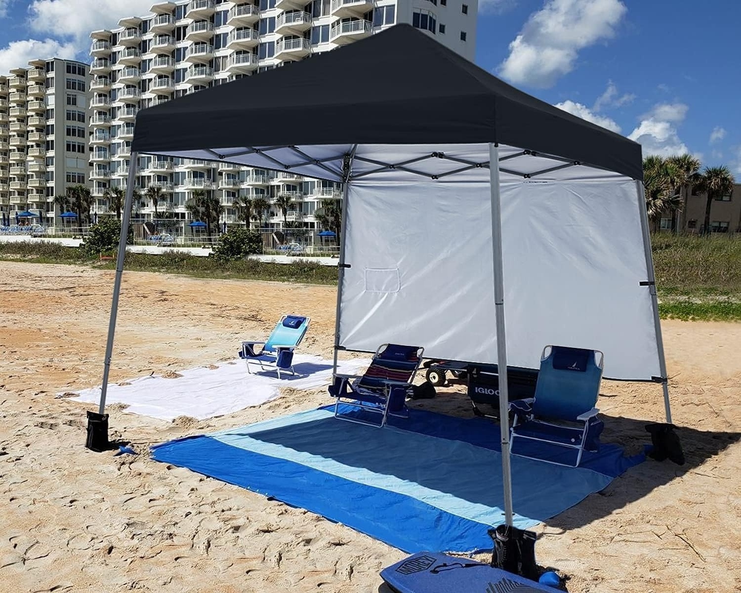 ABCCANOPY 10x10 Pop Up Canopy Tent  Easy Set Up Tent Instant Sun Shelter Canopy with Wheeled Bag for Parties Beach Outdoor