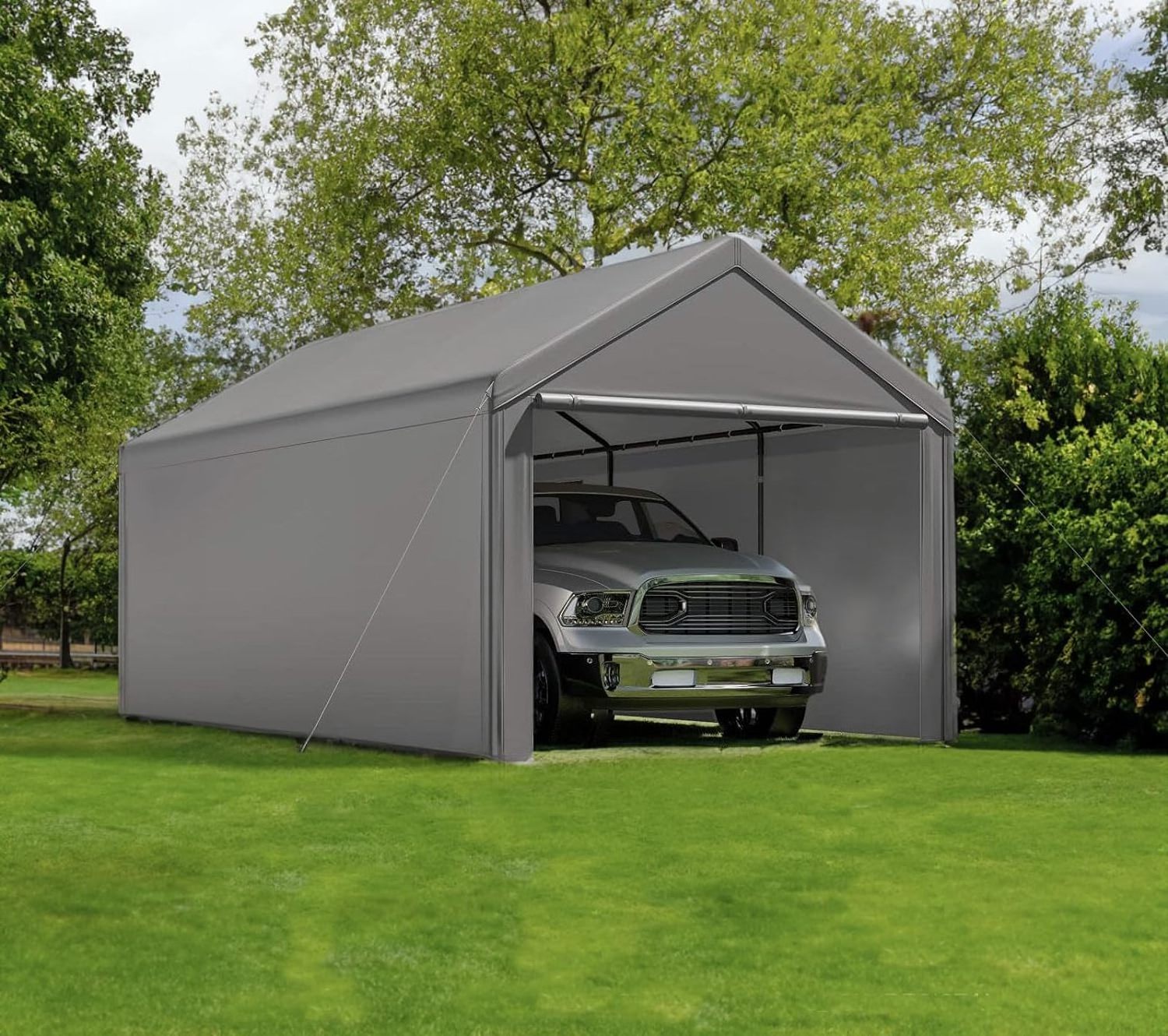 Outdoor Carport 10x20ft high qualiyuPortable Garage Party Tent,Portable Garage with Removable Sidewalls