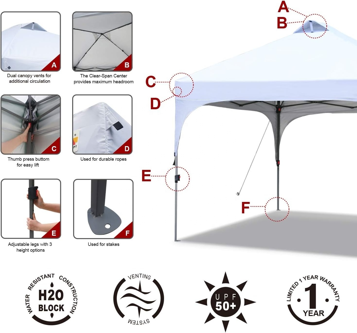 ABCCANOPY deluxe outdoor gazebo Cheap 10*10ft Pop Up Canopy Tent gazebo party tent