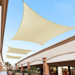 Beige Square Rectangle Sun Shade Sail Canopy Awning, 98% UV Blockage, Commercial and Residential, for Patio Yard Pergola