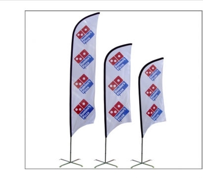 Wholesale Cheap Roadside Advertising Feather Banners With Base and Pole Outdoor Canopy Flag Custom Feather Flag