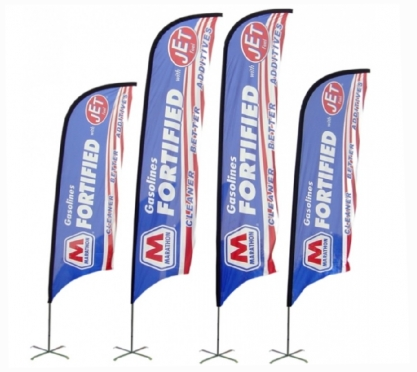 Wholesale Cheap Roadside Advertising Feather Banners With Base and Pole Outdoor Canopy Flag Custom Feather Flag