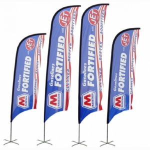 Wholesale Cheap Roadside Advertising Feather Banners With Base and Pole Outdoor Canopy Flag Custom Feather Flag