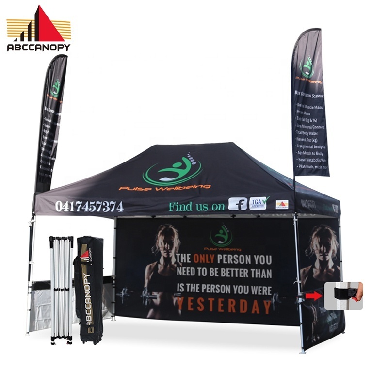 ABCCANOPY 8x8 ft 10x10 ft 10x15 ft 10x20 ft Pop up Canopy  Gazebo Tent Instant  Custom Printed Canopy for Outdoor Party