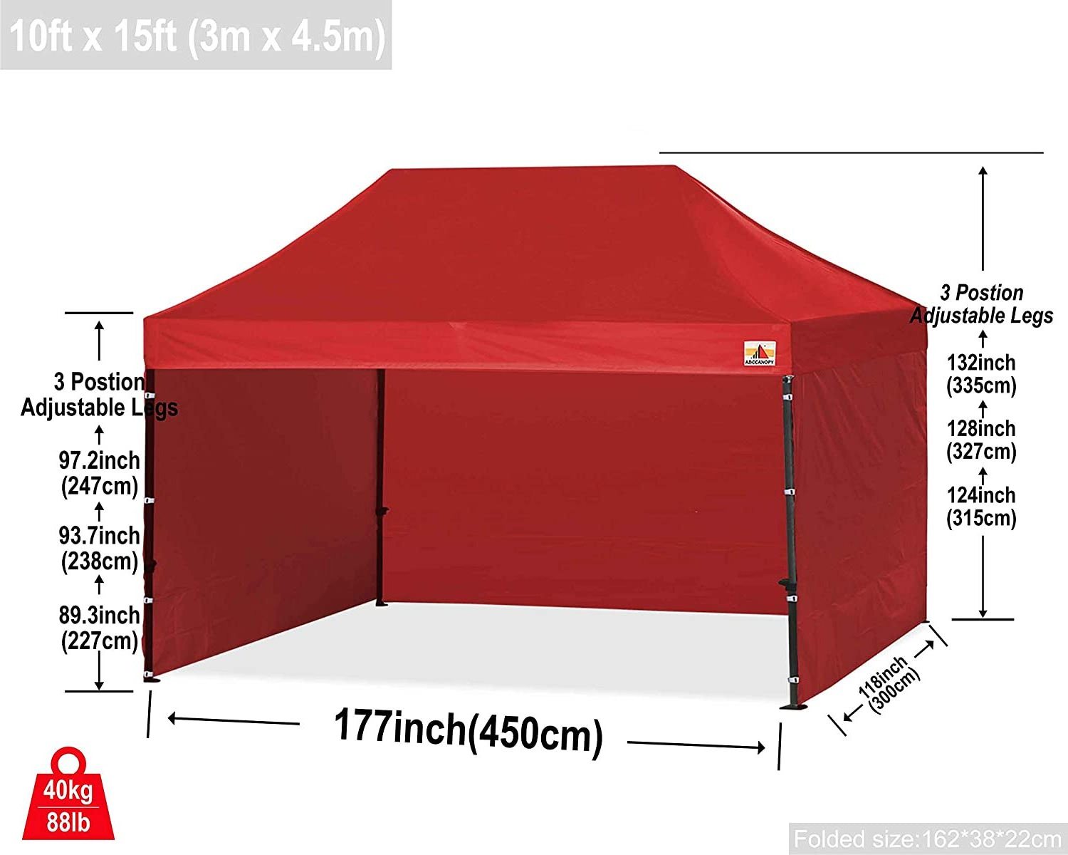 waterproof 10x10 canopy folding tent with walls