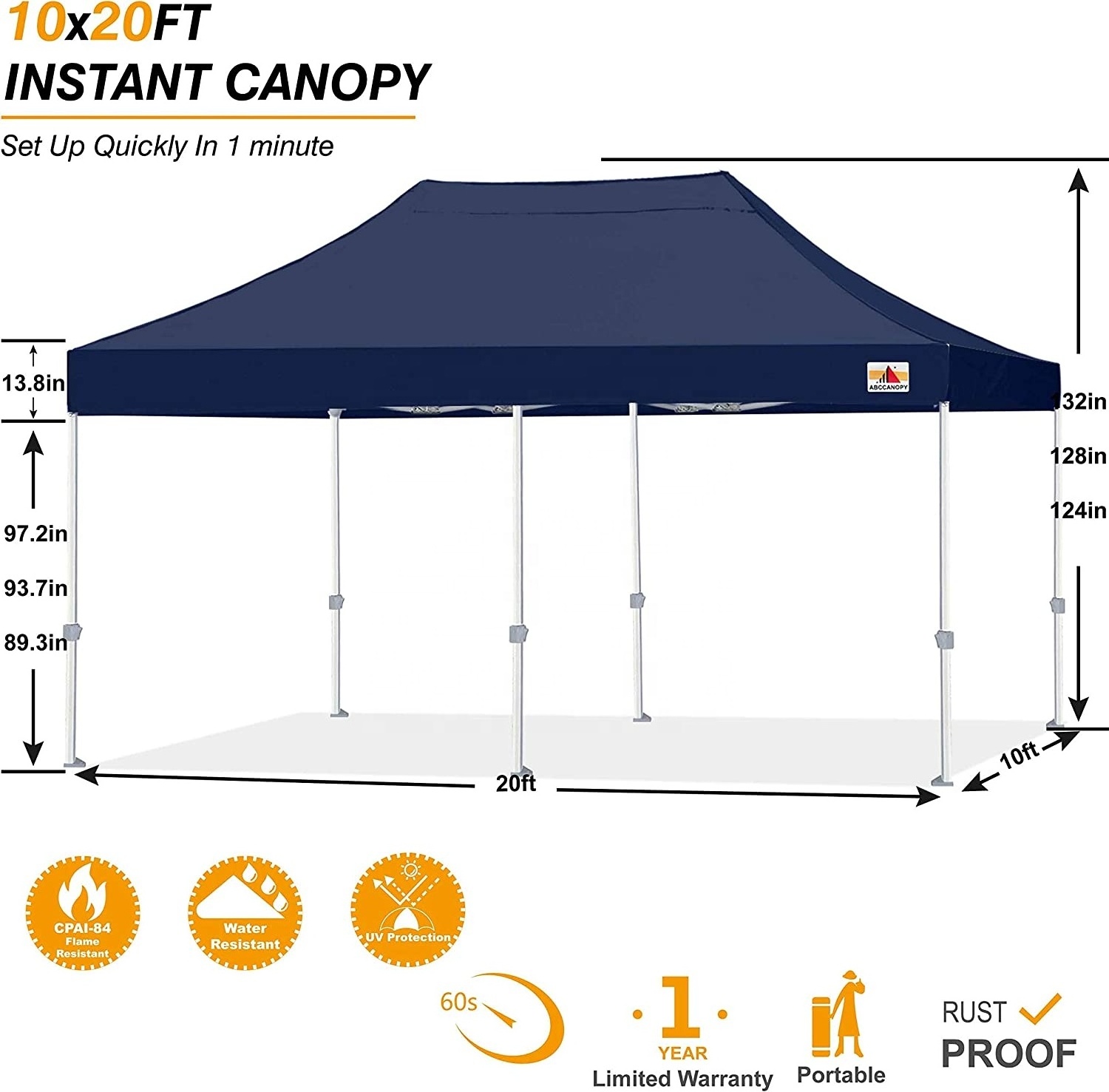 ABCCANOPY Windproof Outdoor Canopy Vouwtenten Tente Pliante Navy Blue Easy Up Folding Tent Gazebo Canopy Cover Faltpavillon