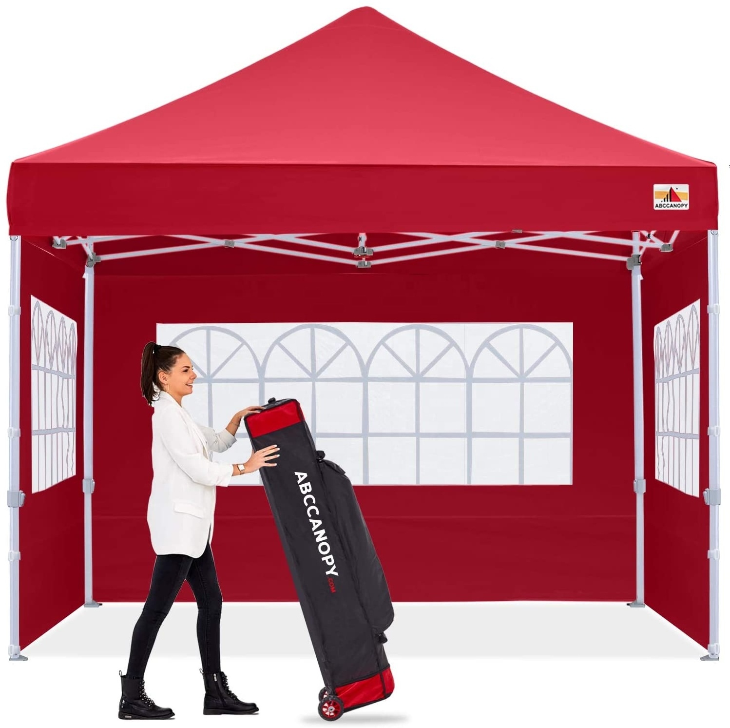 Outdoor Gazebo Pop up canopy 10x10 canopy tent with church window sidewalls trade show tent