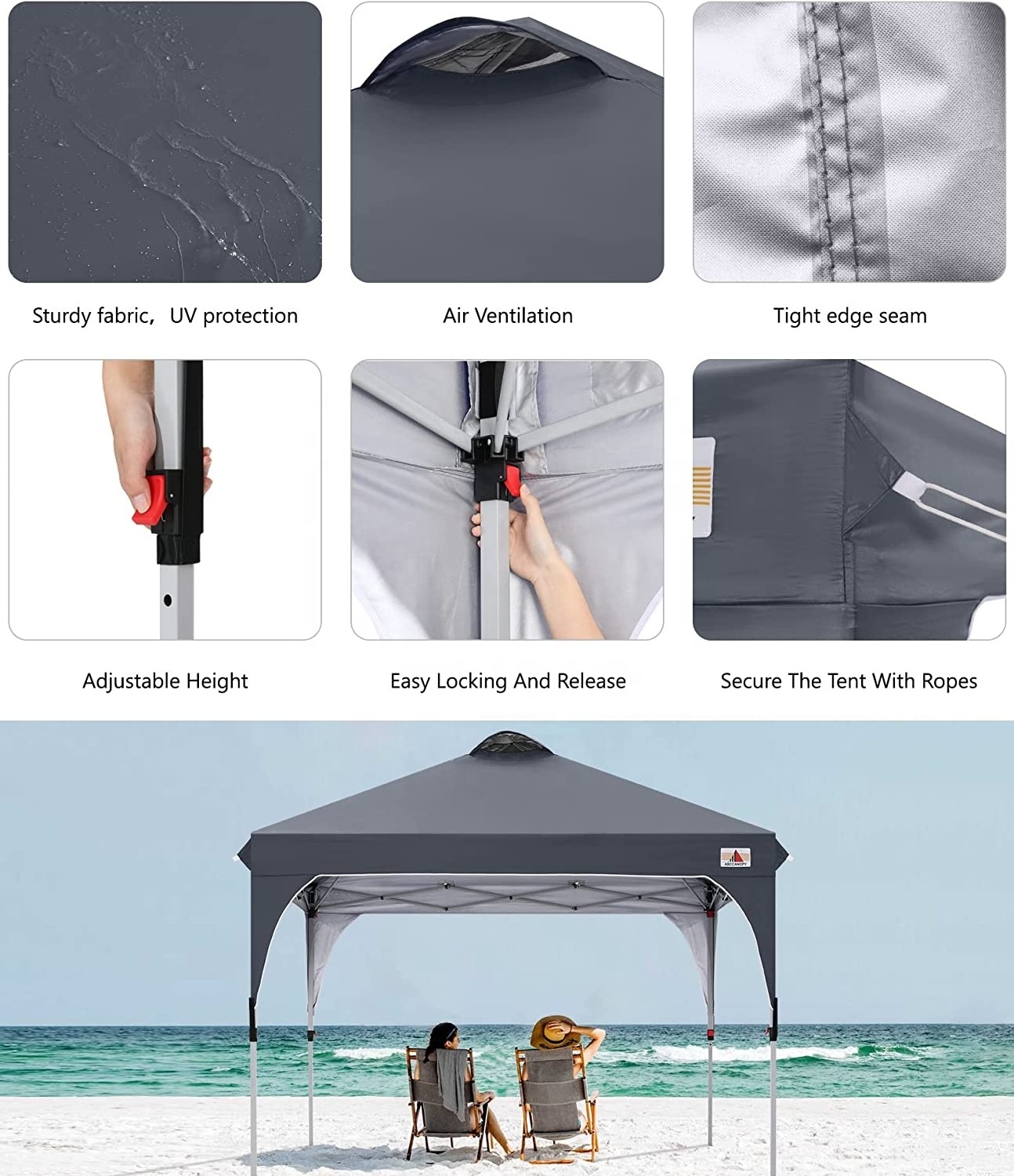 Wholesale 10x10 Pop Up Gazebo Tent Trade Show Tent Camping Tent For Outdoor Patio Easy up Instant Outdoor Canopy With Vented Top