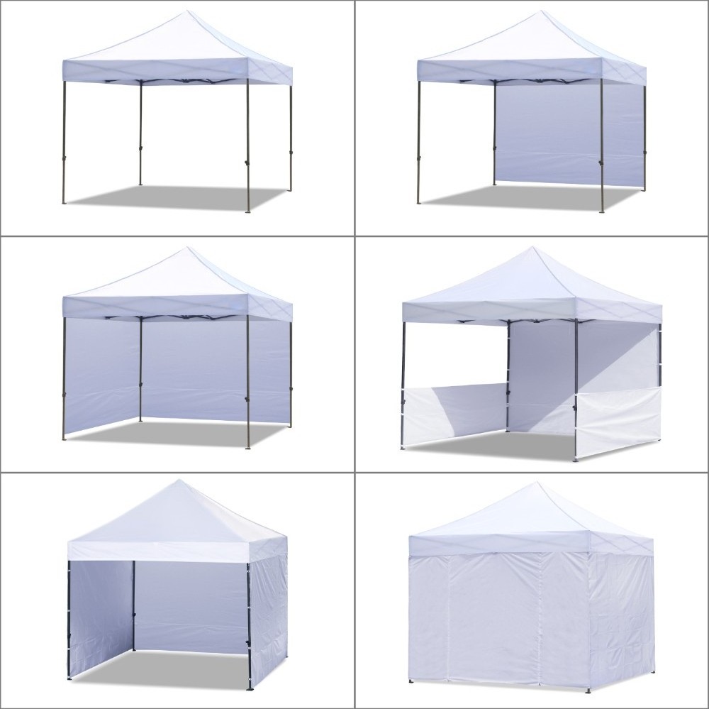 ABCCANOPY Ez Pop Up Canopy Tent with Sidewalls 10x10 Commercial -Series, White