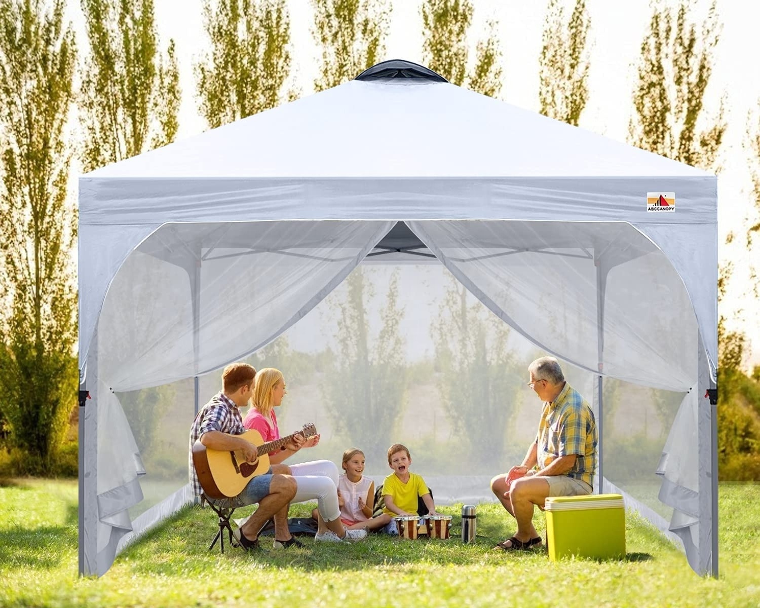 Pop Up Canopy with Mesh Mosquito Netting Wall, Camping Screen Houses Screen Rooms, Instant Canopy Tent