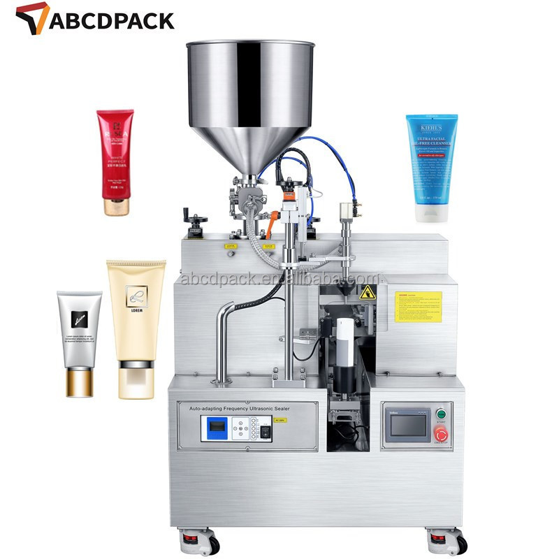 ABCDPACK Ultrasonic Semi Automatic Toothpaste Tube Filling And Sealing Machine Cosmetic Cream Tube Filling Sealing Machine