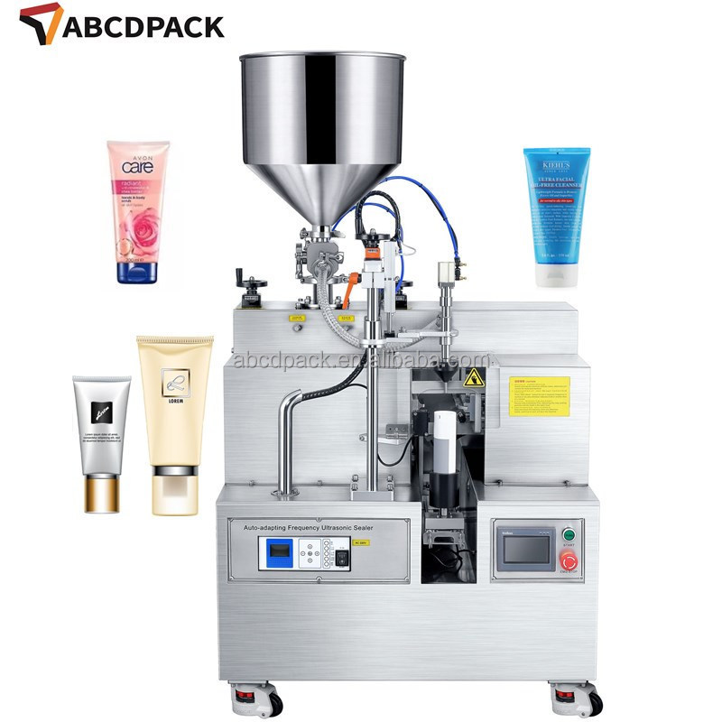 ABCDPACK Ultrasonic Plastic Laminated Toothpaste Tube Filling And Sealing Machine Cosmetic Cream Tube Filling Sealing Machine