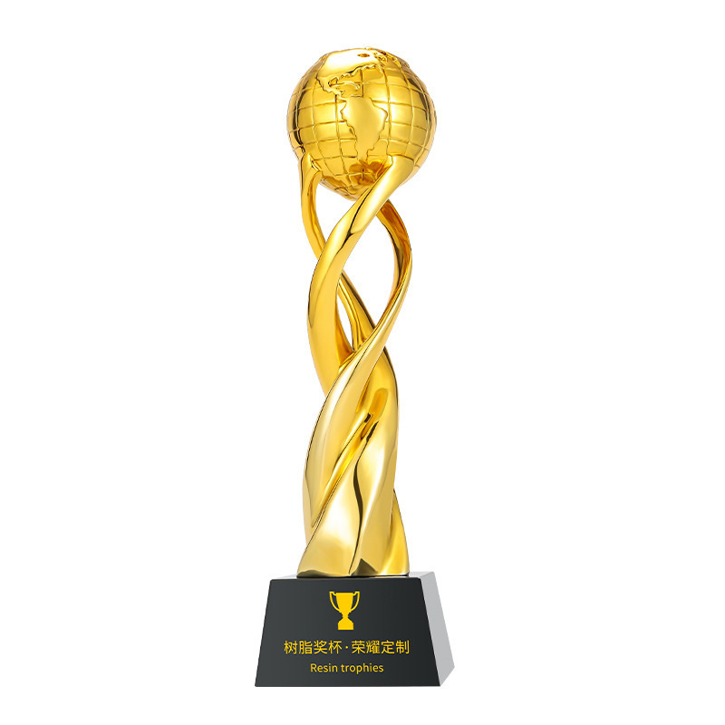 Customized Earth Shape Glory Award Trophy Status Poker Star Globe Crystal Champions Resin Acrylic Trophy Blanks