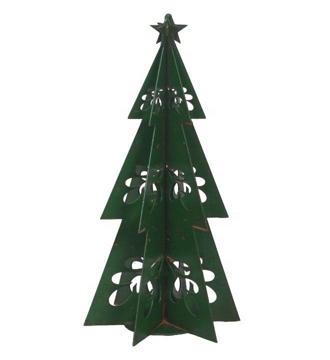 METAL TABLE TOP CHRISTMAS ORNAMENT TREE FESTIVAL PARTY DECORATION LUXURY CHRISTMAS TREE