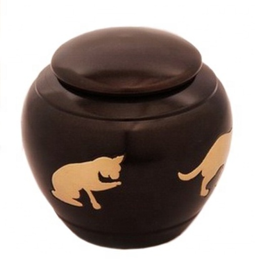 CAT ODC MARKS URN, PET ENGRAVED SMALL URN