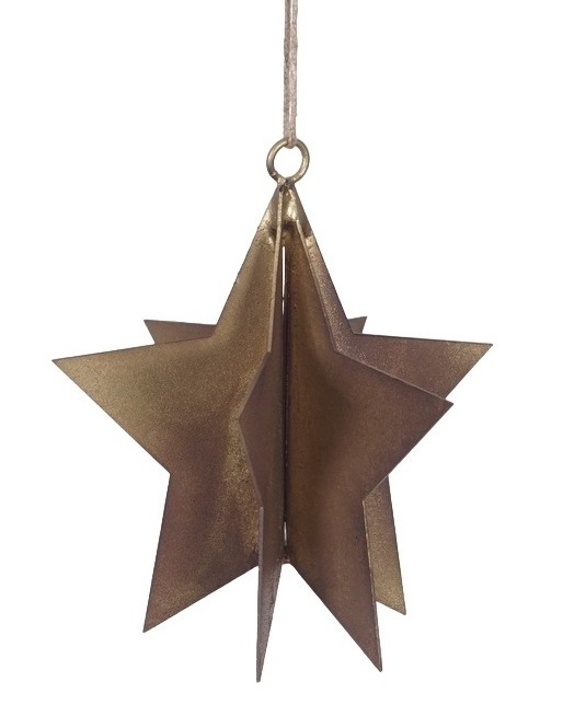 NEW ARRIVAL CHRISTMAS HANGING DECORATION TIN METAL HANGING STAR ORNAMENT TREE DECORATION FOR FESTIVAL PARTY TREE