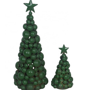 NEW ARRIVAL TREE SHAPED CASTING BALLS GALVANIZED CHRISTMAS TREE HOME DECORATION ACCESSORIES METAL IRON CHRISTMAS TREE