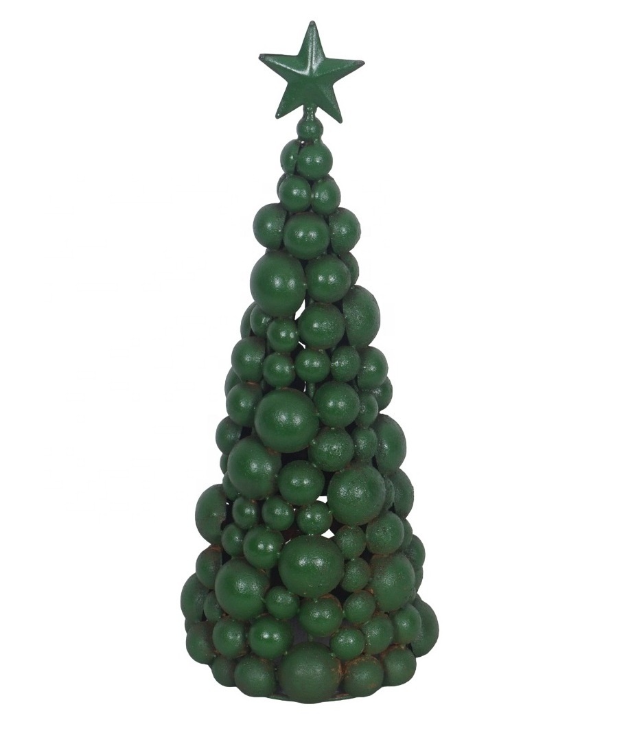 NEW ARRIVAL TREE SHAPED CASTING BALLS GALVANIZED CHRISTMAS TREE HOME DECORATION ACCESSORIES METAL IRON CHRISTMAS TREE