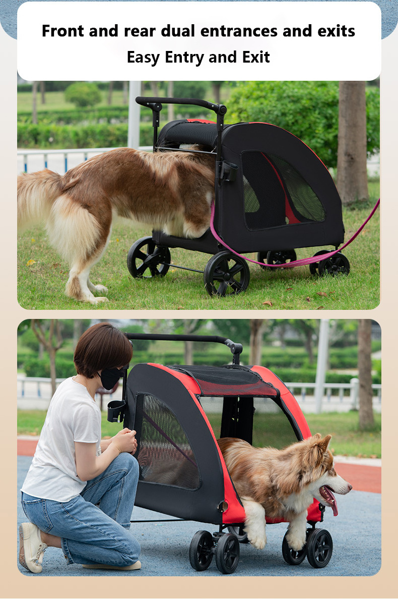 SP100 New Arrival detachable portable jogger large dog pet stroller for large dogs