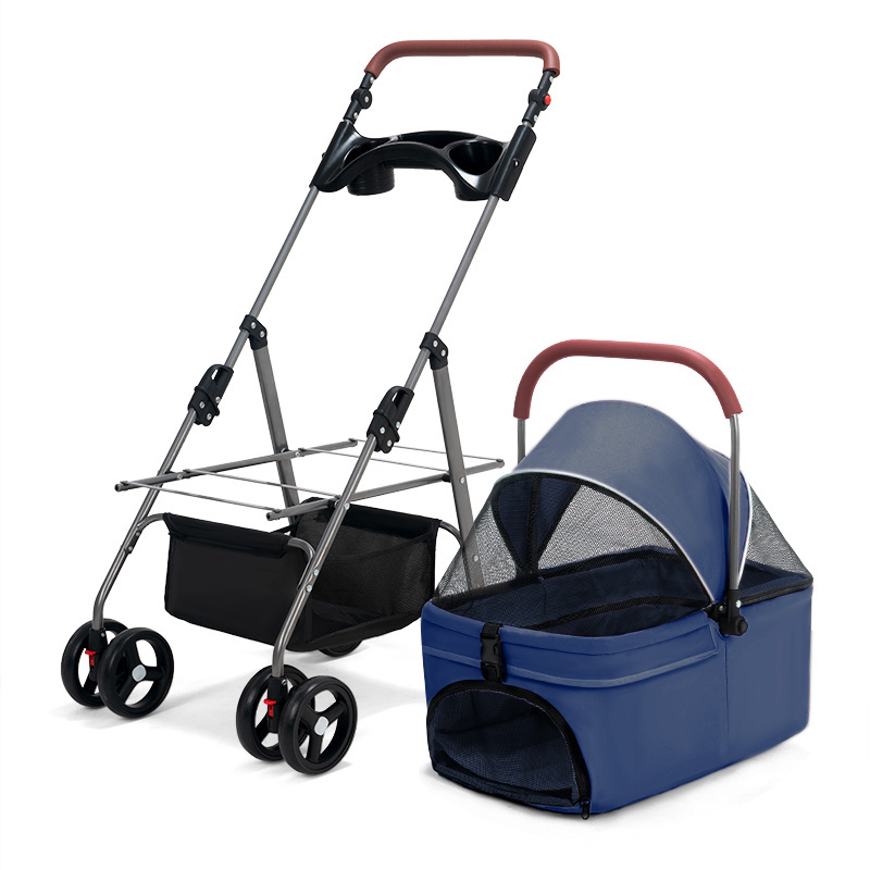 GT08Y Big upgrade convenient folding wagon 4 wheel pet stroller