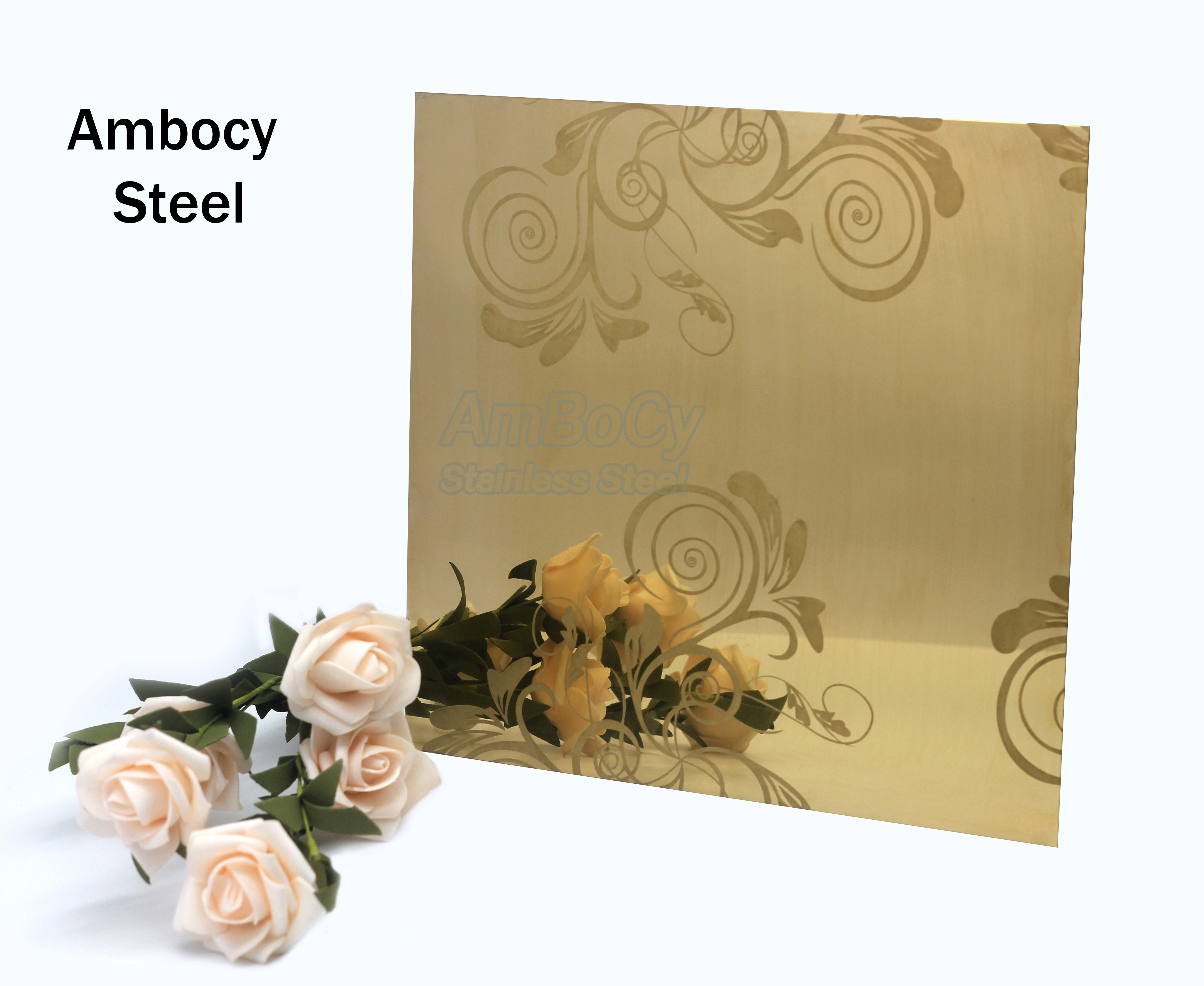 201 304 316l 410 430 Stainless Steel Sheet /Plate Customized Pattern Etched Decorative Stainless Steel sheet Supplier