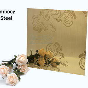 201 304 316l 410 430 Stainless Steel Sheet /Plate Customized Pattern Etched Decorative Stainless Steel sheet Supplier