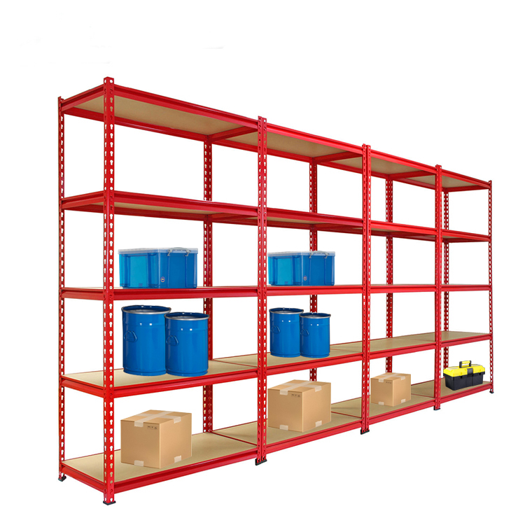 5 Layer Heavy Duty White/Black Galvanized Metal Laminated Boltless DIY Rack Shelving with Powder Coated