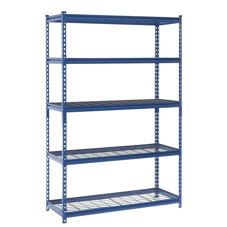 Heavy Duty 36 Wide 24 Deep Rivet Lock System Span Boltless Shelving Rak Metal Shelf Storage Rack Etagere