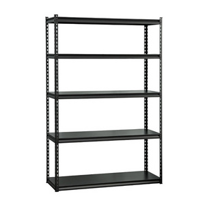 Large 5 Shelf Metal Shelving Unit Rivet Joint Design Angle Heavy Duty Storage Rack For Garage