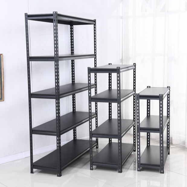 Large 5 Shelf Metal Shelving Unit Rivet Joint Design Angle Heavy Duty Storage Rack For Garage