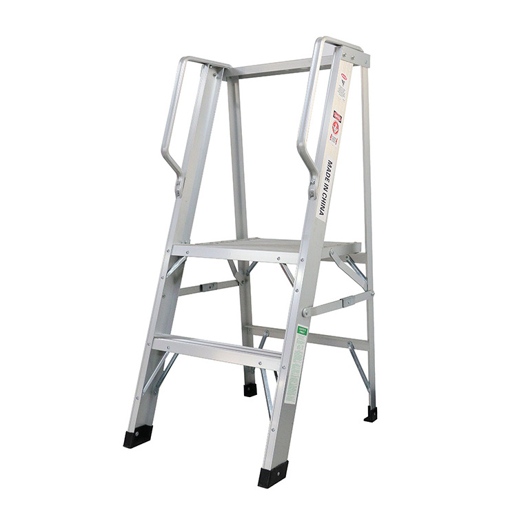 3 Step Folding Aluminum Stair Work Platform Ladder Portable Stair Ladder Rlb03