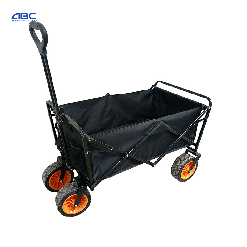 Outdoor Utility Folding Camping/Beach/Garden Wagon Cart with Universal Wheels & Adjustable Handle