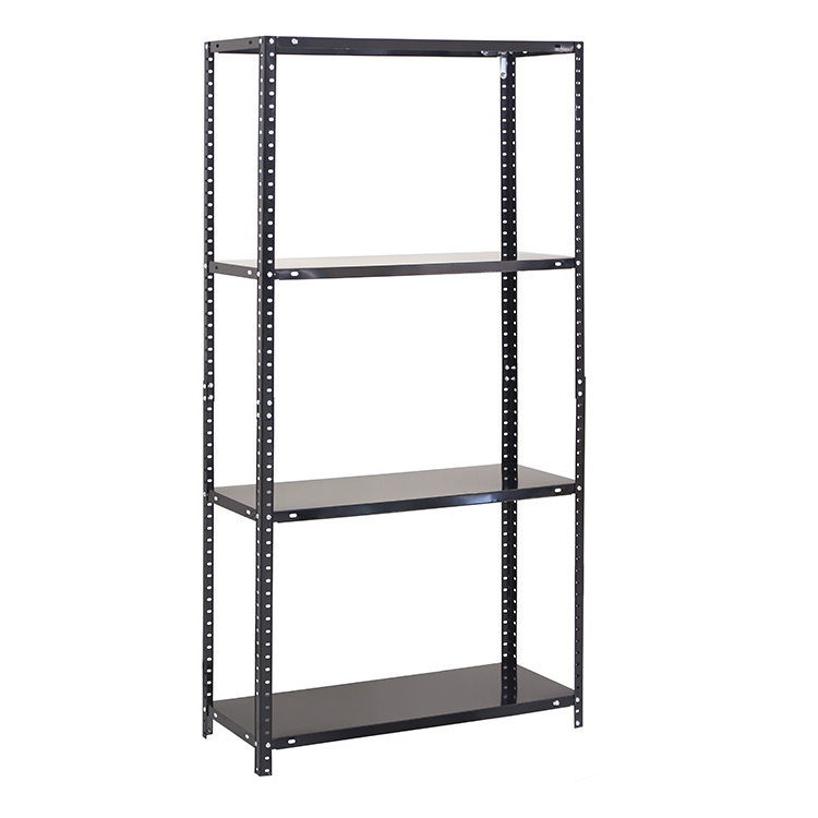 Light Duty Galvanized Steel 4 Tier Adjustable Bolted Rack All Metal Storage Shelving