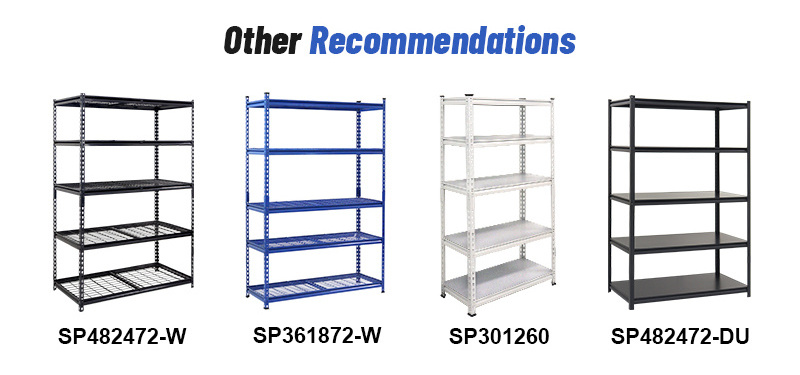 Heavy Duty Adjustable Metal Frame 5 Layer Garage Boltless Shelving