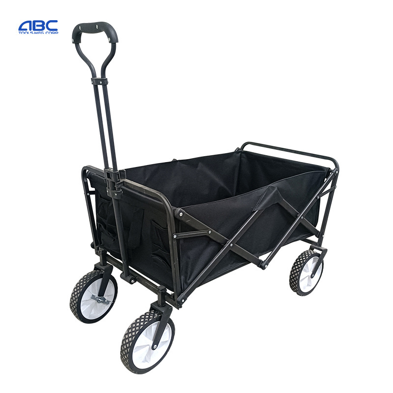 Outdoor Utility Folding Camping/Beach/Garden Wagon Cart with Universal Wheels & Adjustable Handle