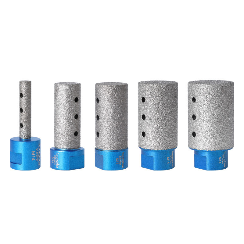 Vacuum diamond finger drilling milling bit for enlarging and shaping holes on porcelain ceramic tiles granite marble