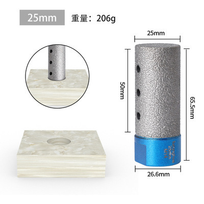 Vacuum diamond finger drilling milling bit for enlarging and shaping holes on porcelain ceramic tiles granite marble