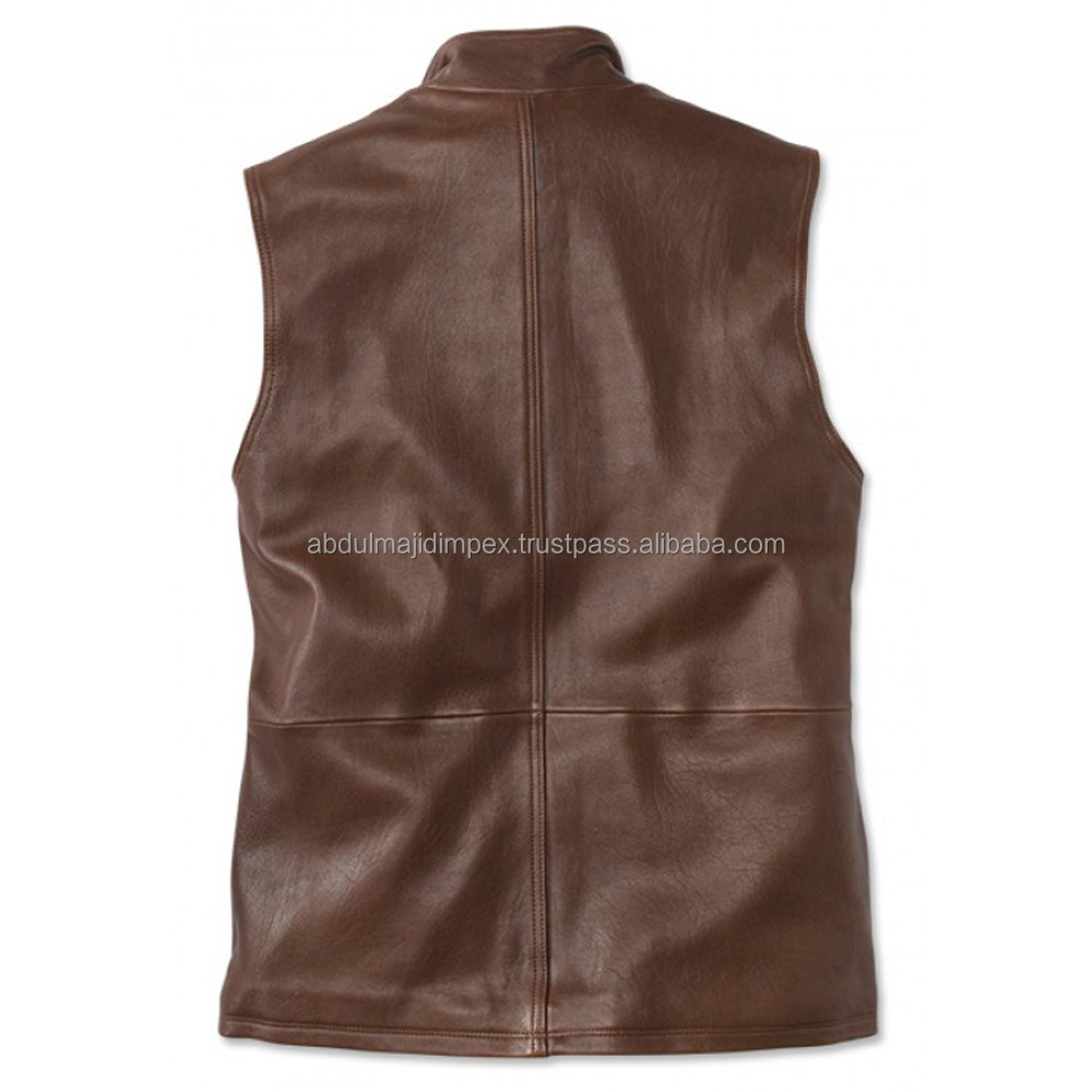 2021 New Hot Slim Men's Jackets and Coats Casual Leather Vest Jacket For Men