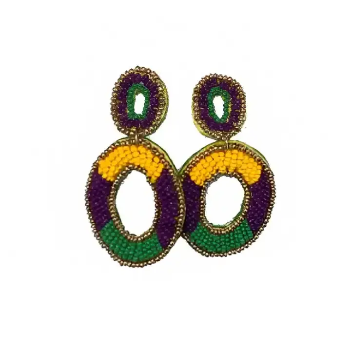 2023 Trending New arrival hand embroidery earring customize desgin with wholesale rate IndiaHandmade Earrings For Women Girls