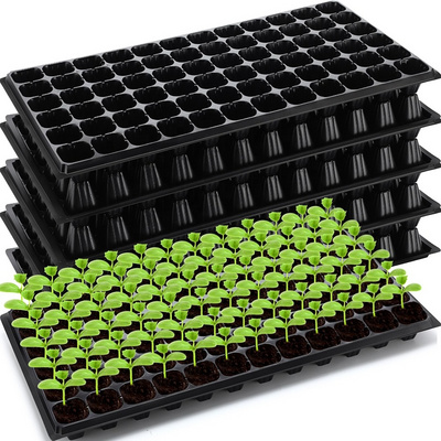 50/72/105/128 Cells Garden Plant Germination Growing Tray,Durable Vegetable Seed Nursery Trays,PET Plastic Flower Seedling Tray