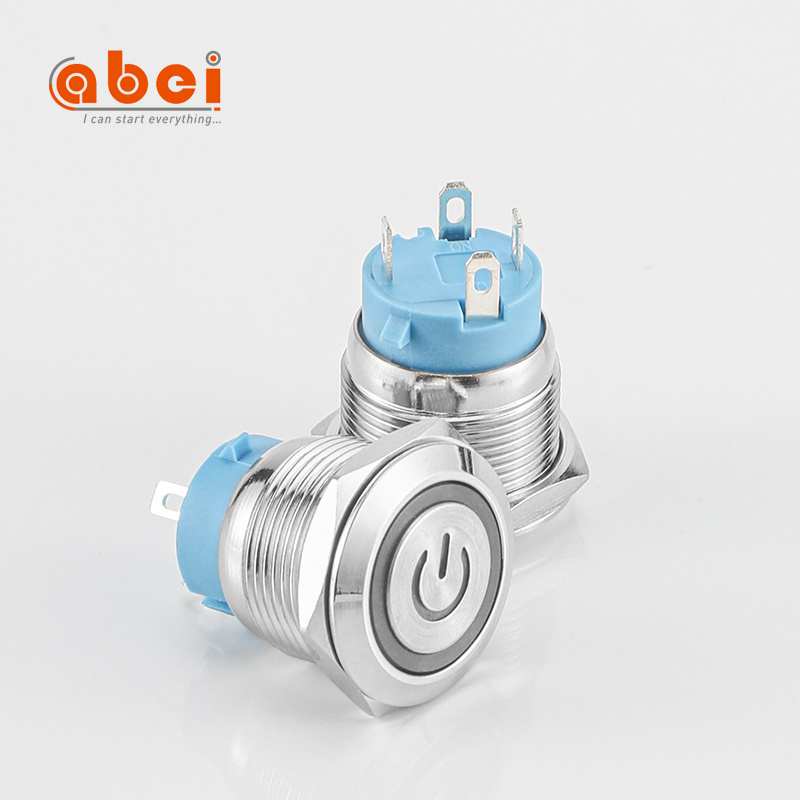 8mm 12mm 16mm 19mm 22mm 25mm miniature ip65 metal push button switch latching self-lock illuminated waterproof stainless steel