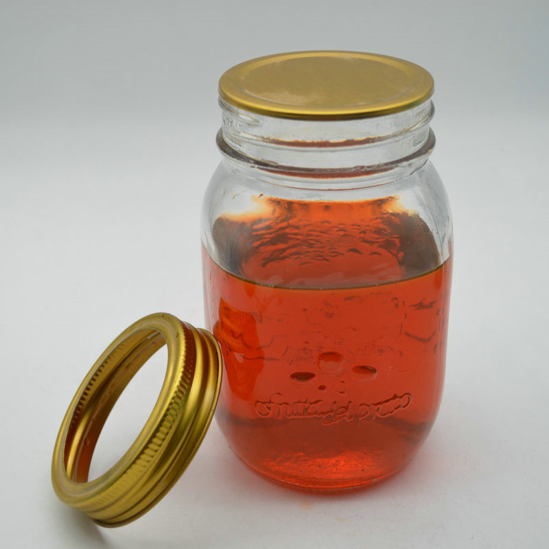 fermenting frutta del prato glass mason jar with metal lid