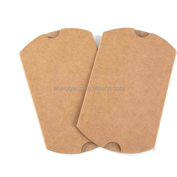 Clear And Kraft Pillow Shape Boxes,Recycled Food Apple Pie Kraft Pillow Box