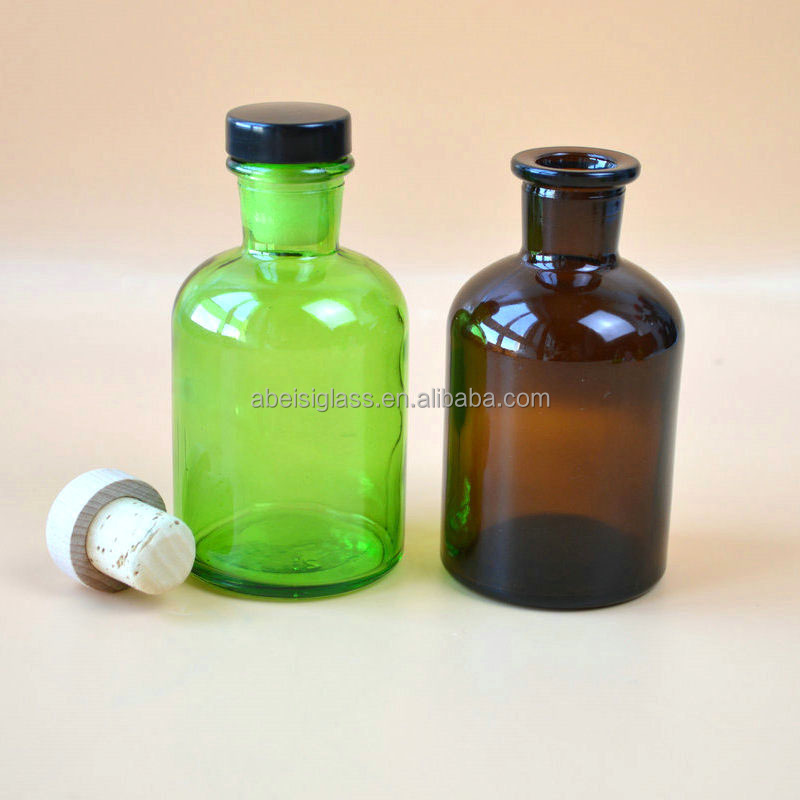 30ml 250ml 500ml Green Amber Reagent Bottle Glass Decorative Glass Apothecary Jars