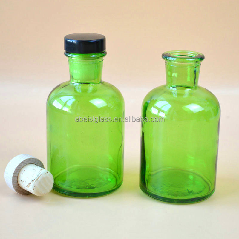 30ml 250ml 500ml Green Amber Reagent Bottle Glass Decorative Glass Apothecary Jars